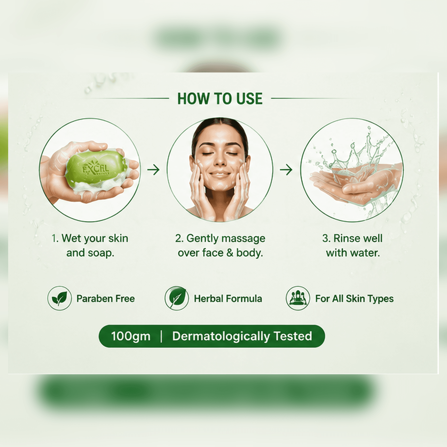 Excel Herbal Aloe Vera Soap (4 Pcs Set) - Image 5