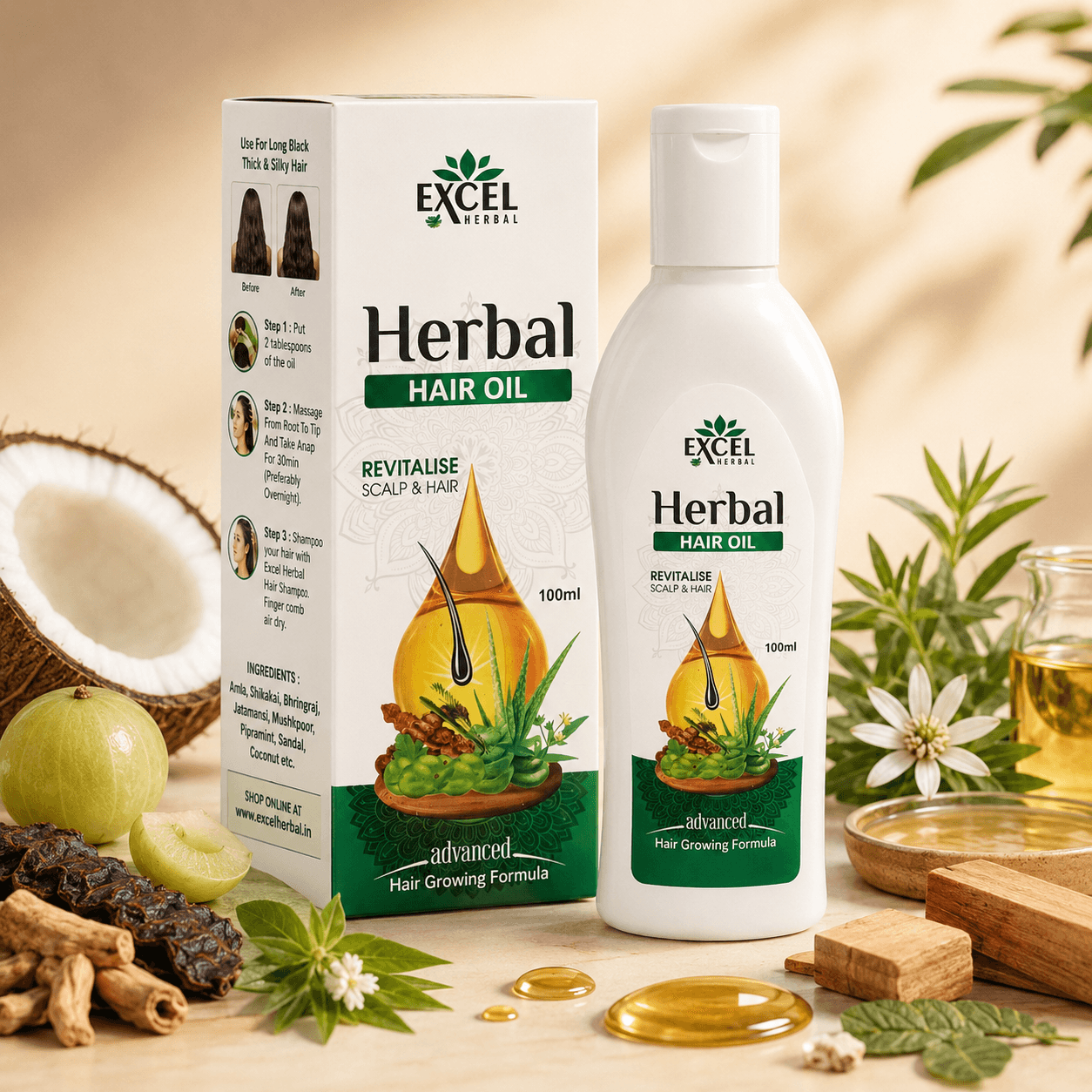 Excel Herbal Hair Oil - Image 2