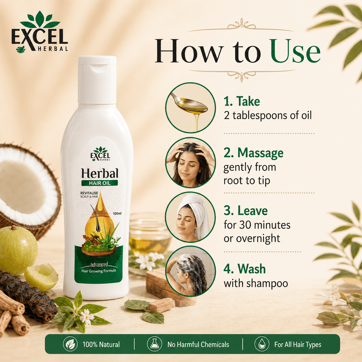 Excel Herbal Hair Oil - Image 5