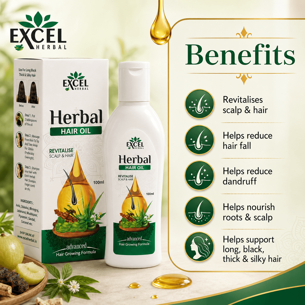 Excel Herbal Hair Oil - Image 4