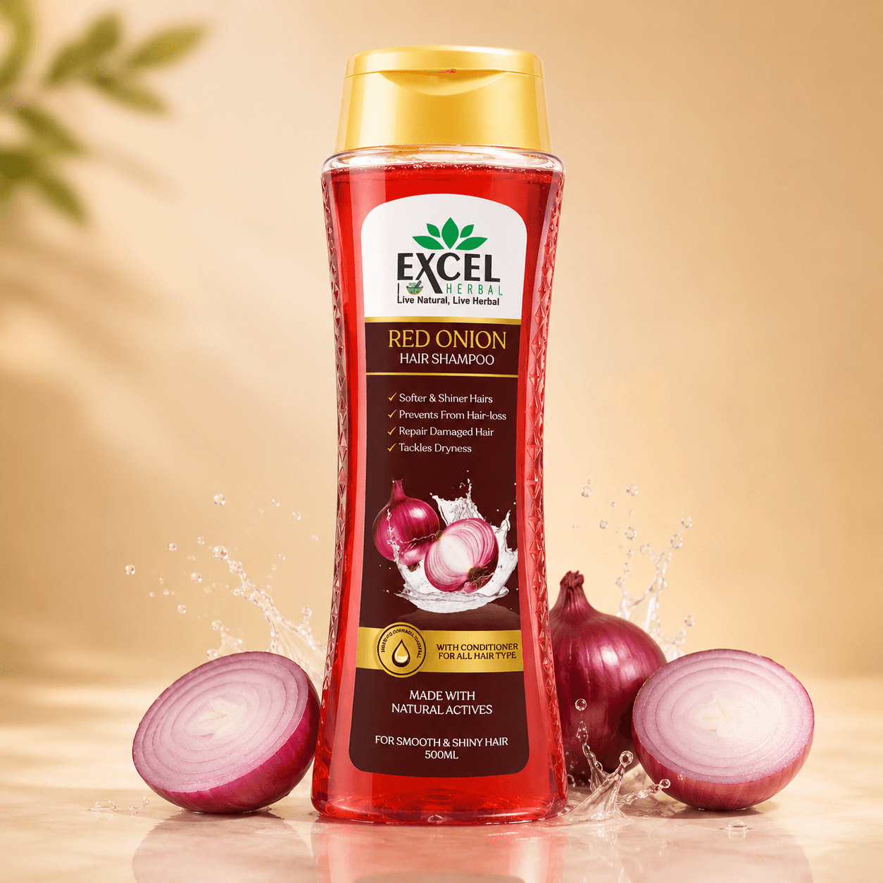 Excel Herbal Red Onion Hair Shampoo – 500 ml - Image 2