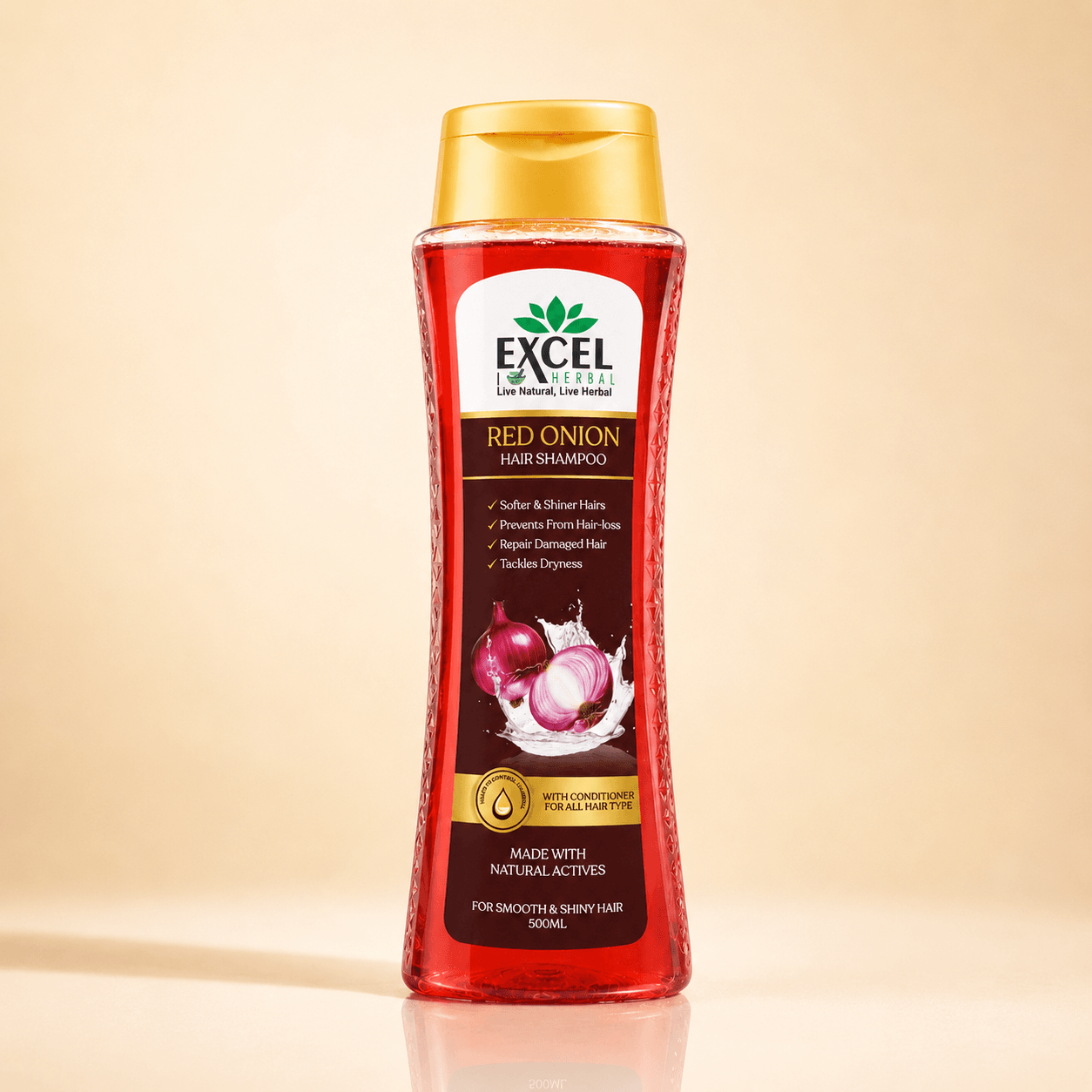 Excel Herbal Red Onion Hair Shampoo – 500 ml