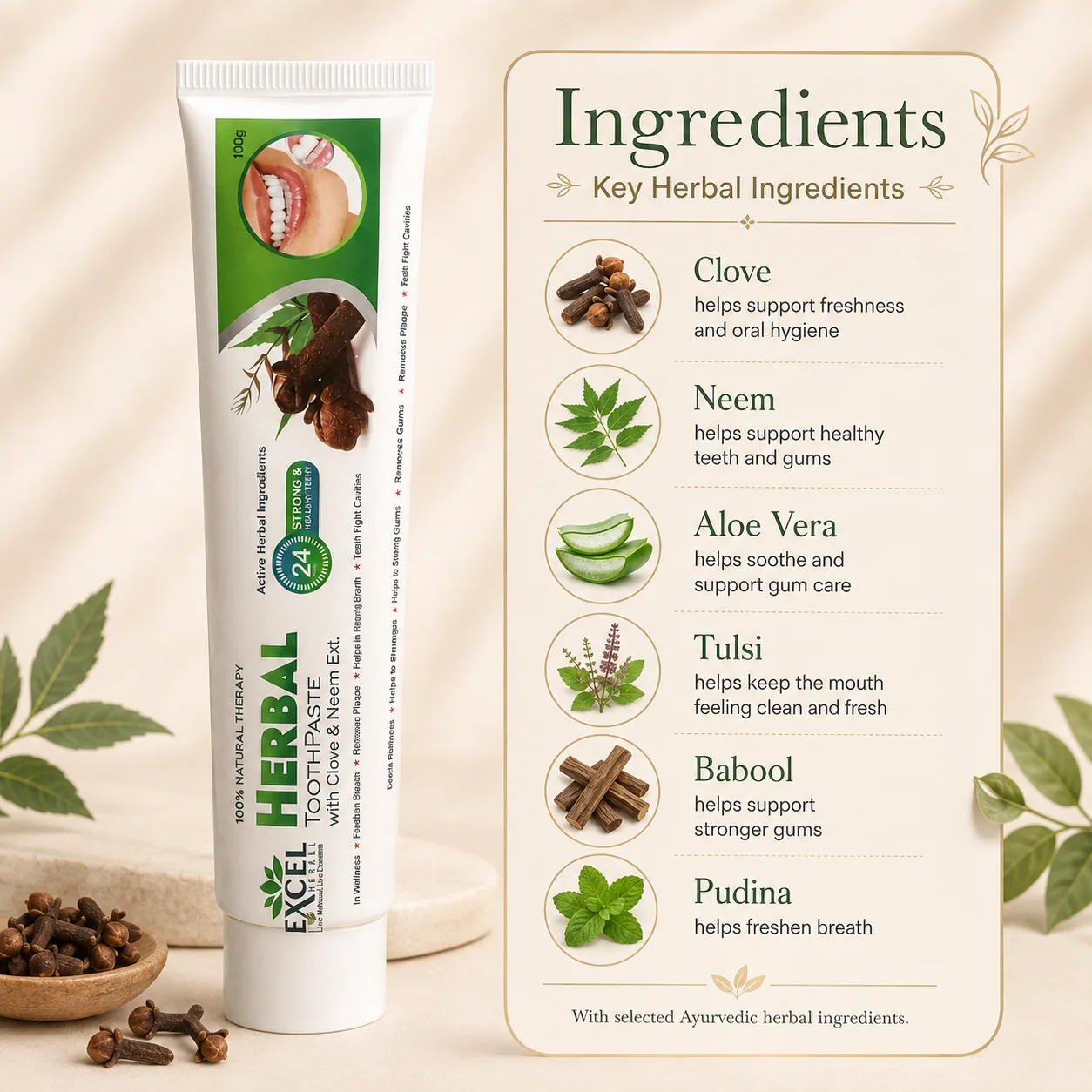 Excel Herbal Neem Toothpaste (3 pcs ) - Image 3
