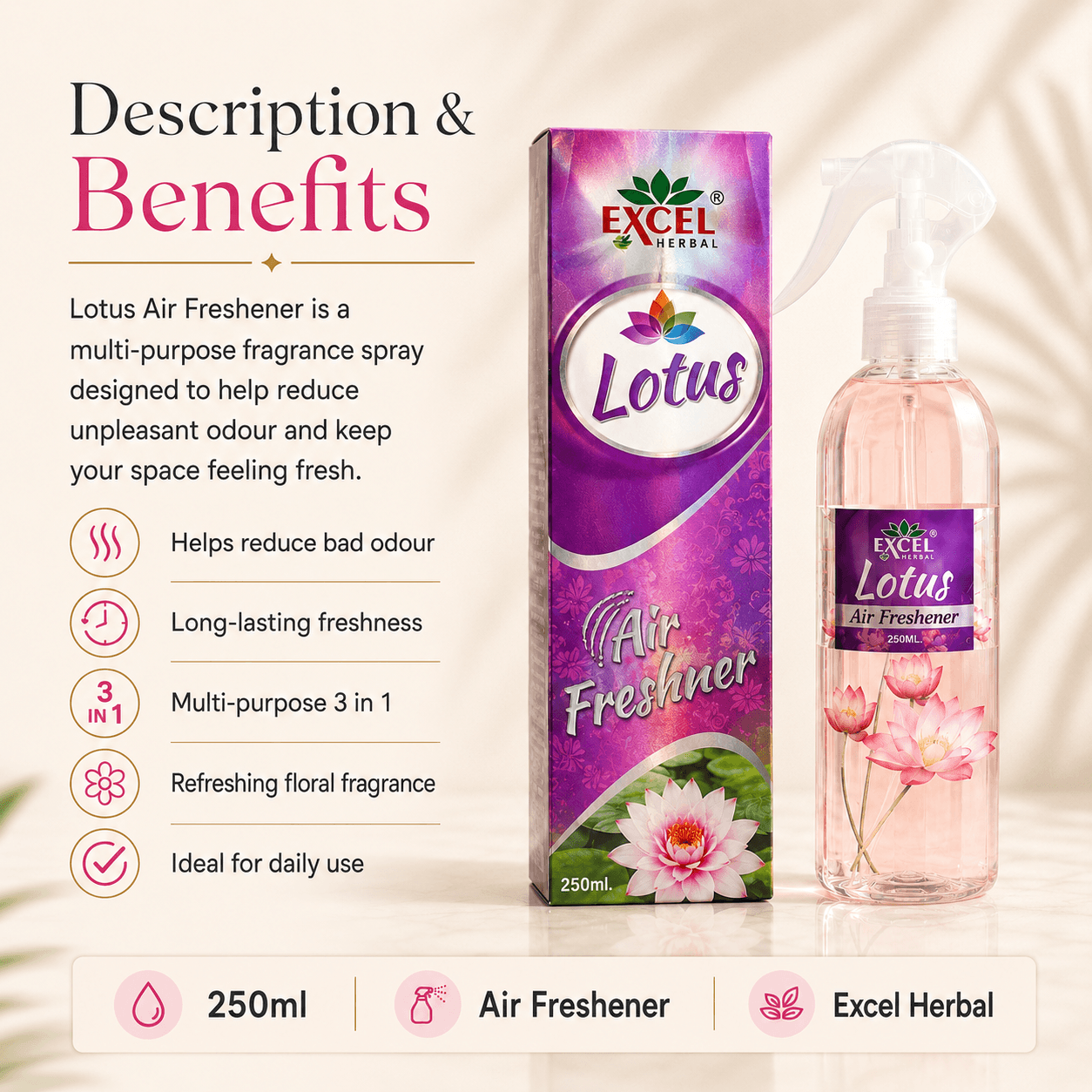 Excel Herbal Lotus Air Freshener - Image 2