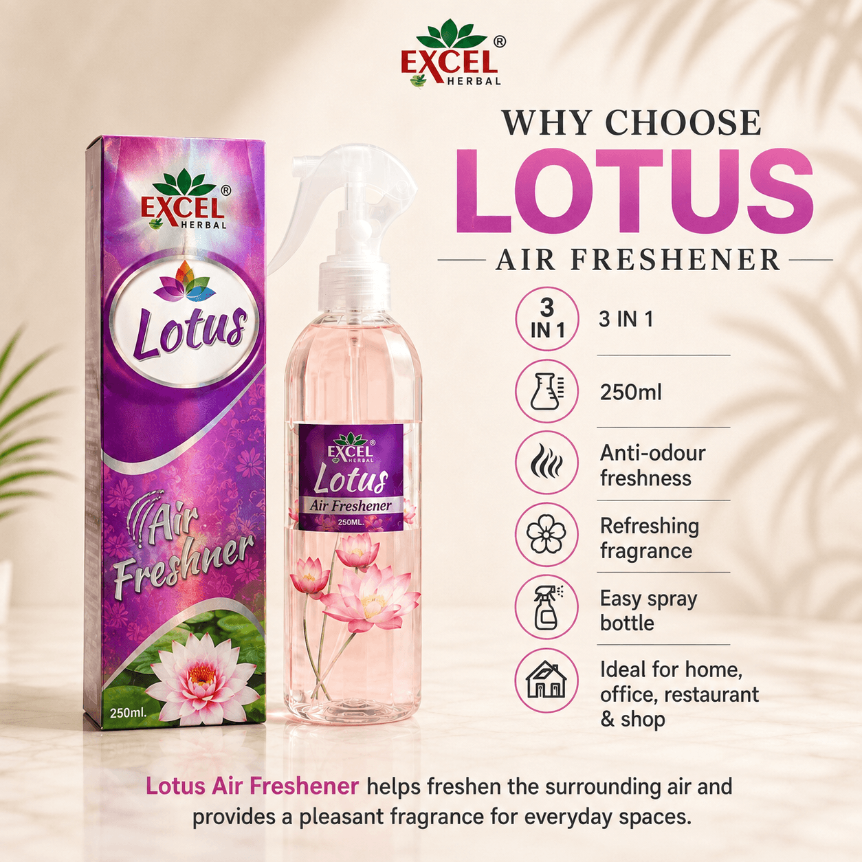 Excel Herbal Lotus Air Freshener - Image 3
