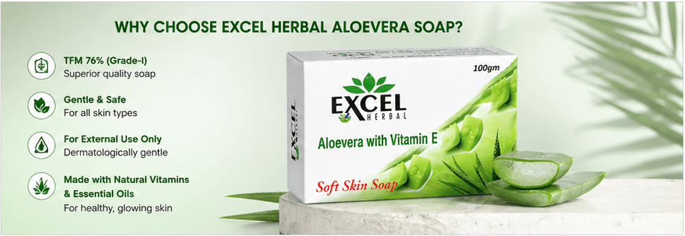 Excel Herbal Aloevera soap ( 4 Pcs Set ) - Image 5