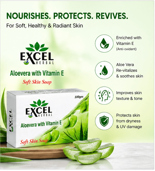 Excel Herbal Aloevera soap ( 4 Pcs Set ) - Image 2