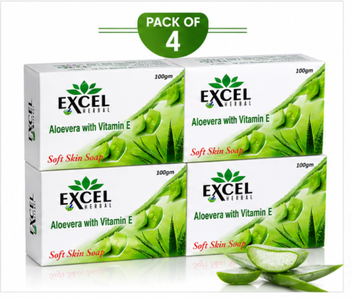 Excel Herbal Aloe Vera Soap (4 Pcs Set)