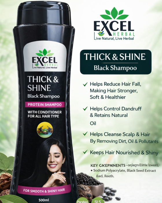 Excel Herbal Thick & Shine Black Shampoo