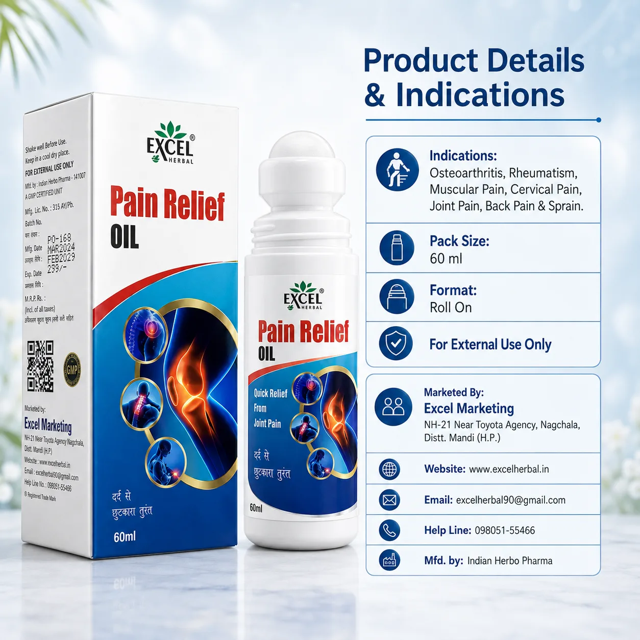 Excel Herbal Pain Relief Oil - Image 3