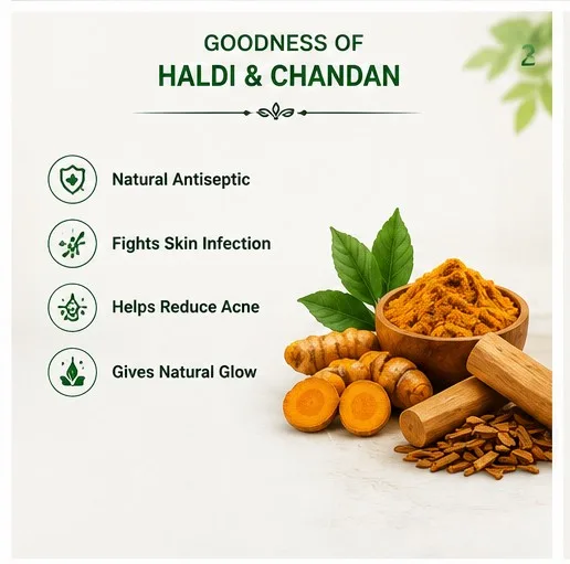 Excel Herbal Haldi Chandan Soap (4 Pcs Set) - Image 4